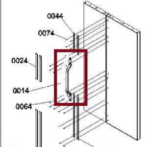 Whirlpool 12312001 Refrigerator Door Handle - White