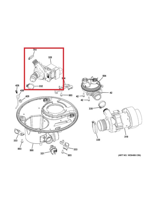 General Electric WD19X24829 Dishwasher Drain Pump Kit
