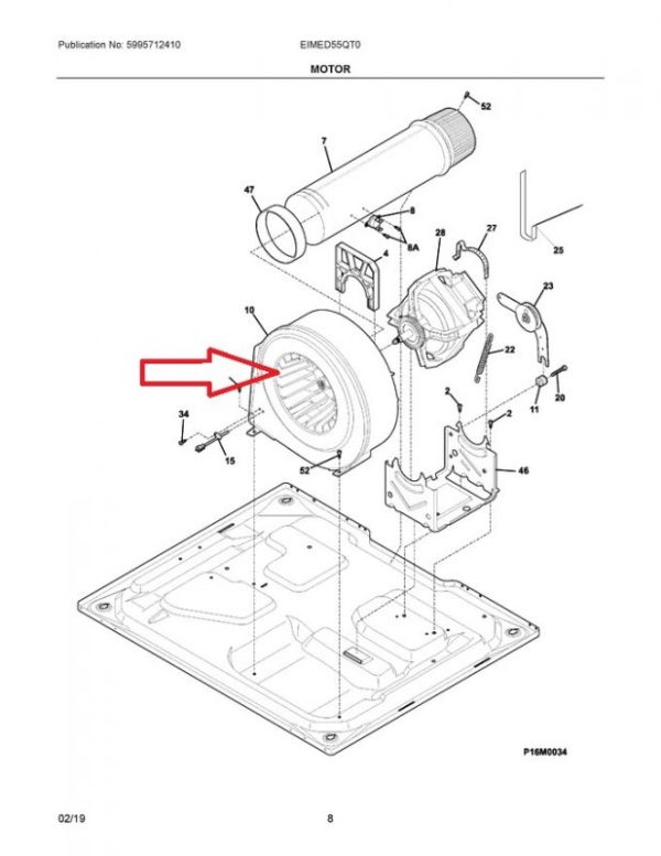 137552300 Dryer Blower Wheel