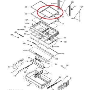 WR32X23649 GE Tuckaway Shelf