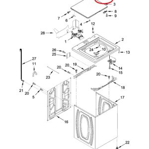 Whirlpool WP54583 Washer Lid Hinge,Right