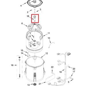 Whirlpool W10836496 Washer Agitator Auger
