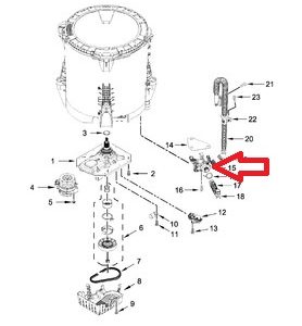 Whirlpool W11396717 Washer Drain Pump