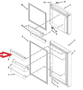 Whirlpool WPW10364007 Door Bin