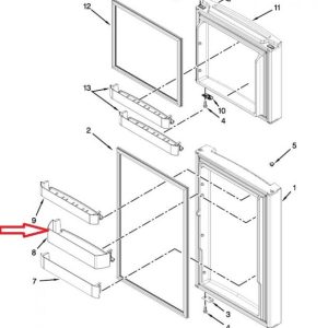 Whirlpool WPW10489075 Door Bin – Genuine Replacement Part