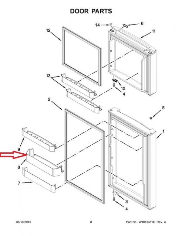 Whirlpool WPW10489075 Door Bin – Genuine Replacement Part