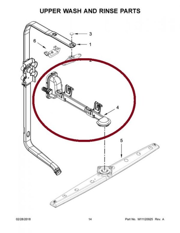 Whirlpool WPW10340542 DW Center Manifold
