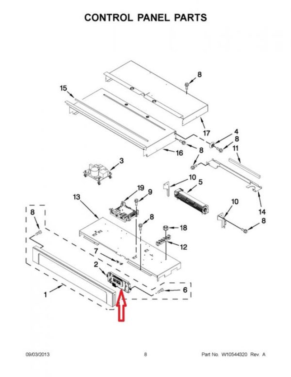 Whirlpool WPW10496841 Navigator Board Assem
