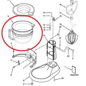 NLA Whirlpool WPW10532186 Bowl-Mixer