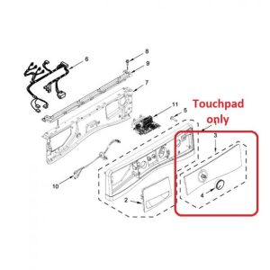 Whirlpool WPW10750478 Washer Touchpad