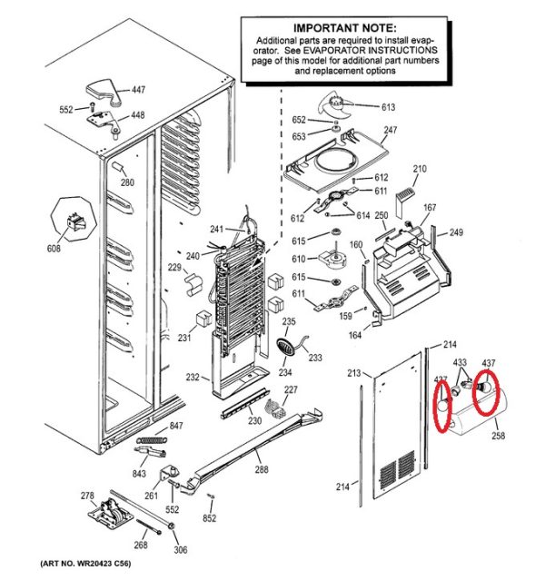 WR02X25868 GE Freezer Lamp Led