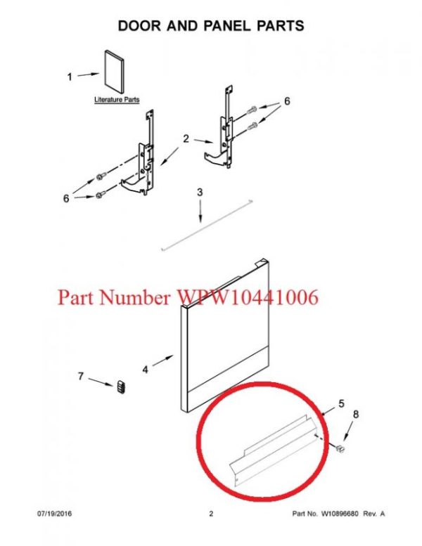 Whirlpool WPW10441006 Access Panel