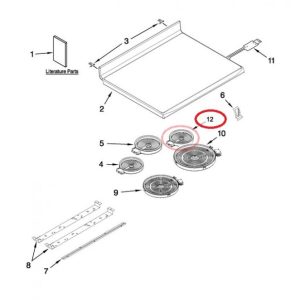 Whirlpool WPW10350483 Element-Surface
