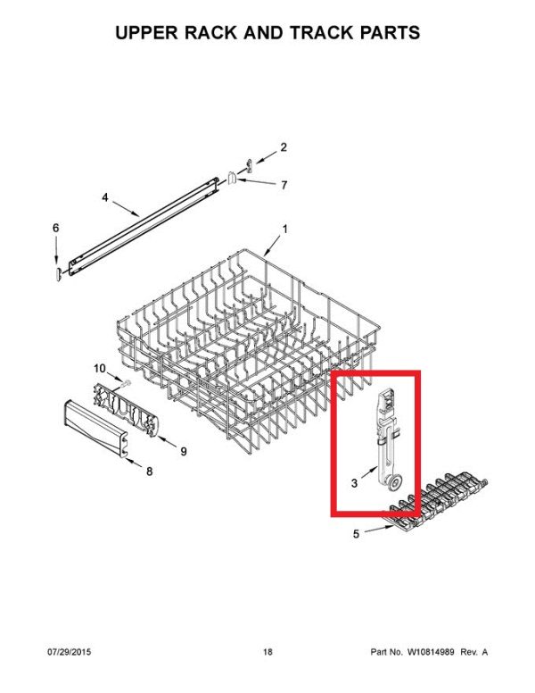 Whirlpool WPW10571738 Dishrack Wheel
