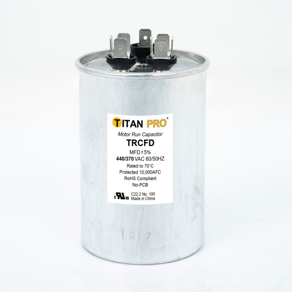 PRCFD4075A Run Capacitor TITAN HD 40+7.5MFD, 440/370V, ROUND