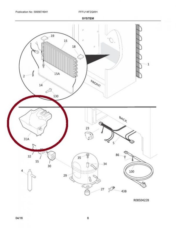 297413502 Freezer Drain Pan