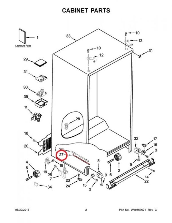 Whirlpool WPW10279885 TUBEWATER