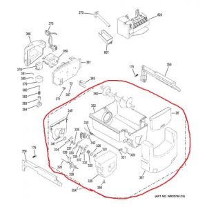GE WR17X12138 GE Ice Bucket & Auger Asm