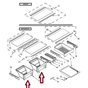 Whirlpool W10860753 Refrigerator Crisper Pan