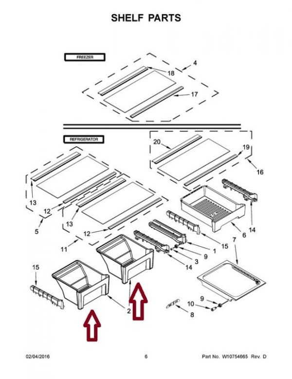 Whirlpool W10860753 Refrigerator Crisper Pan