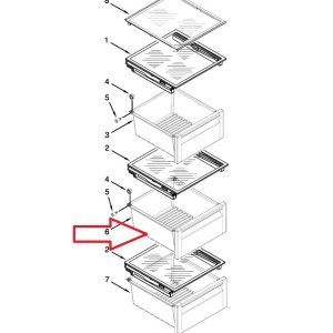NLA WPW10256801 Refrigerator Crisper Pan Drawer