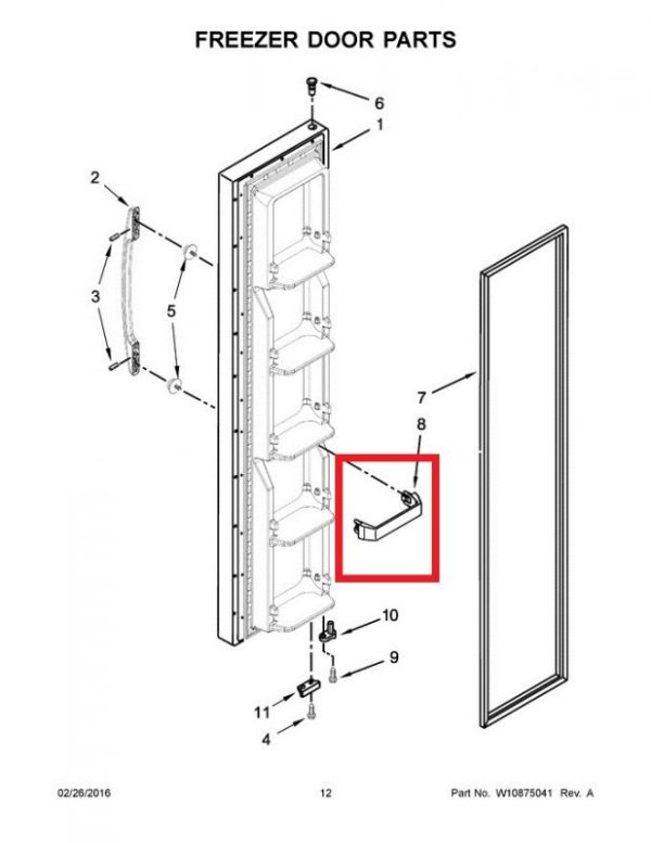 Whirlpool WP2309718 TRIM-DOOR