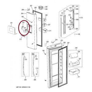 GE WR13X10737 Ice Chute Door and Funnel Assembly