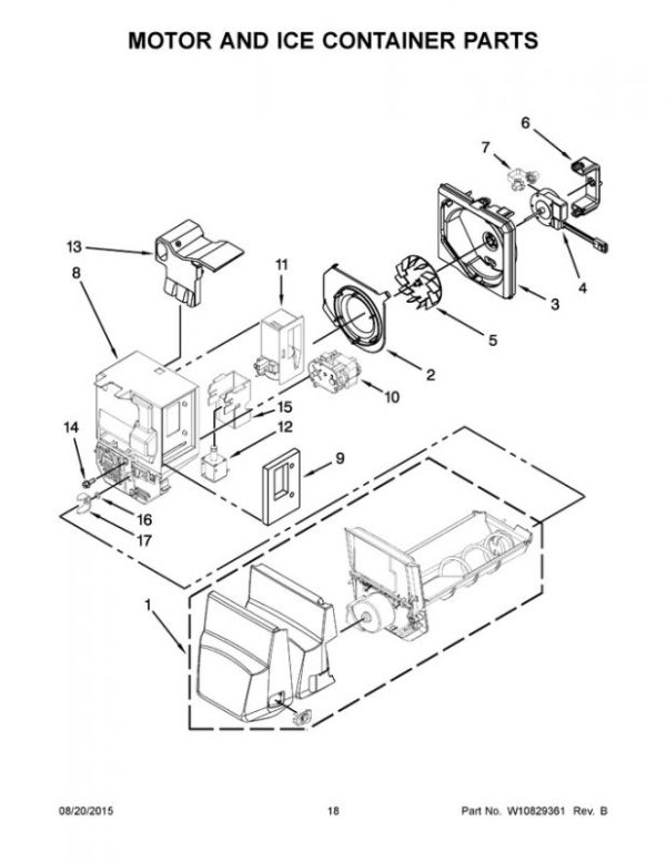 Whirlpool 4388538 Stud-Shelf