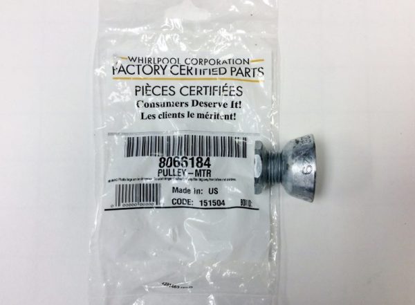 Whirlpool WP8066184 Dryer Motor Pulley - Genuine OEM Replacement