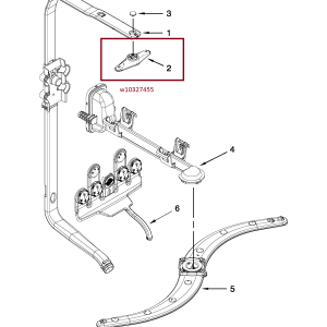 Whirlpool WPW10327455 Dishwasher Top Spray Arm