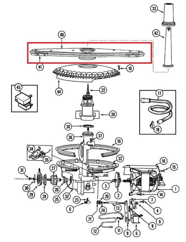 Whirlpool WP6-904026 Lower Wash Arm