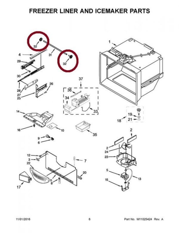 Whirlpool 12002497 KIT DRAWER