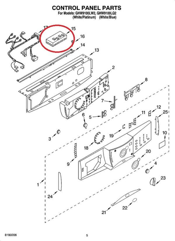 Whirlpool WP8182221 Electronic Washer Control Board – Genuine Replacement Part