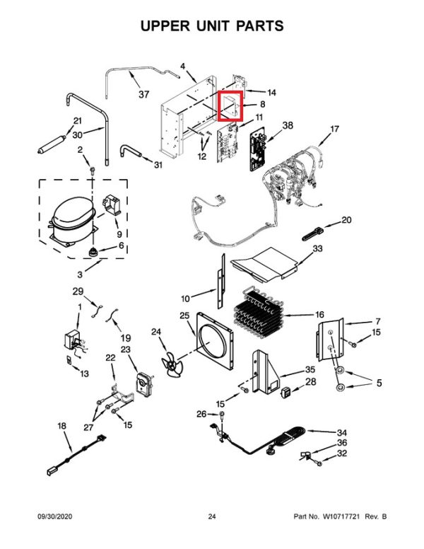 Whirlpool WP2259350 Refrigerator Power Supply Board