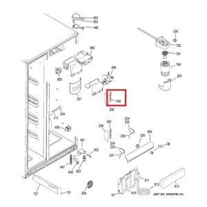 GE WR55X26671 refrigerator LED light board 225D9507G001
